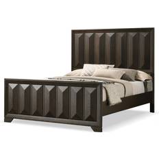 Bed and mattress set Furniture of America 3-Piece Espresso Wood Queen Bedroom Set