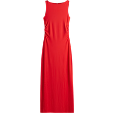 H&M Draperet Bodycon Maxikjole - Rød