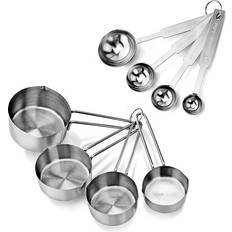 Kökstillbehör Temu Stainless Steel 8-piece Measuring Cup And Spoon Combination Set Måttsats