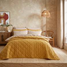 Dunelm Helston Ochre Bedspread Yellow (265x265cm)