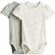 H&M Kortærmede Bodyer 2-pak - Grøn