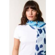 Blue Vanilla Womens Leopard Print Scarf -