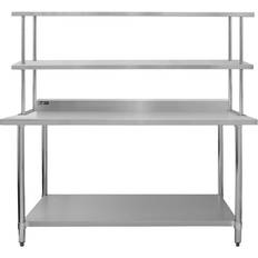 Kukoo Kukoo 6ft Catering Bench with Double Overshelf Trolley Table