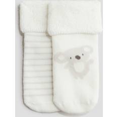 H&M Baby 2-Pack Terry Socks - White