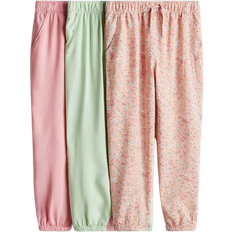 H&M Flicka 3-Pack Joggers - Rosa/Blommig