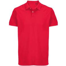 Multicoloured Polo Shirts Sol's Pacific Pique Twin Needle Stitch Polo Shirt - Red