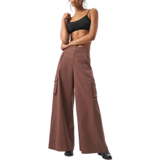 Alo Show Off Cargo Wide Leg Trouser - Chestnut Brown