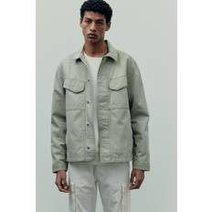 H&M Herre Overtøj H&M Regular Fit Canvas Overshirt - Green