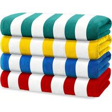 Microfiber Badlakan Temu 4 Pcs Bright Beach Towels Oversized Microfiber Badlakan