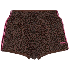 PINK Tech Woven Retro Shorts - Leopard