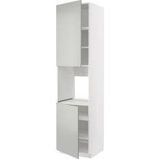Kitchen Tall Cabinets IKEA Metod Højskab Til Ovn Med 2 Låger - Hvid/Havstorp Lysegrå