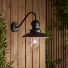 Vogue Return Vogue Preston Curved Outdoor Matt Black Wall light