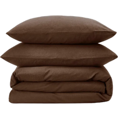 Dunelm Soft & Cosy Cotton Duvet Cover Brown (220x230cm)