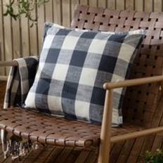 Chesil Check Cotton Outdoor 50cm x 50cm Filled Cushion Navy