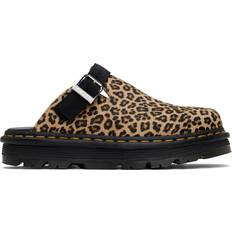 Dr. Martens Buckle/Laced Outdoor Slippers Dr. Martens Zebzag Leopard - Light Tan/Black