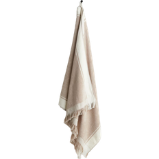Strandhåndklæde H&M Strandhåndklæde Med Frynser 80x165 Brun Badehåndklæde Hvid, Beige (165x80cm)