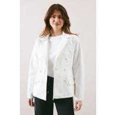 Denim Blazers Wallis Denim Blazer - Ecru