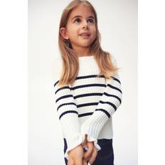White Knitted Sweaters Children's Clothing H&M Girls Rib-knit Jumper - White