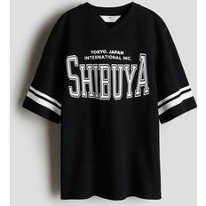 Black Shirts Children's Clothing H&M Boys Loose-Fit Hockey Shirt - Black