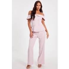 Pink Vests Quiz Bardot Waistcoat - Pale Pink