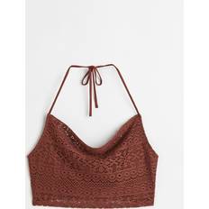 H&M Crochet-Look Crop Top - Beige