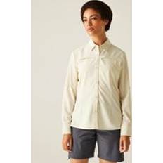 Purple Shirts Regatta Women's Travel Packaway Long Sleeve Shirt - White