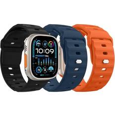 MoKo 3Pack Ocean Band Compatible With Apple Watch Ultra 2 Strap 49mm 46mm 45mm 44mm 42mm