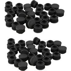 Plastic Table Legs Tlily Round Chair Tube Pipe Insert End Cap 19mm Dia 60pcs Black Table Leg