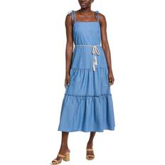 Julia Jordan Julia Jordan Tiered Chambray Midi Dress