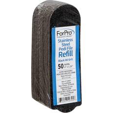 Foot Files Forpro Stainless Steel Pedi File Refill 80 Grit Black EZStrip 125 W x 4 L 50 Count