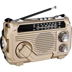 Radios Tauoh FM AM SW Radio Solar Charging Emergency Radios Receiver Gold