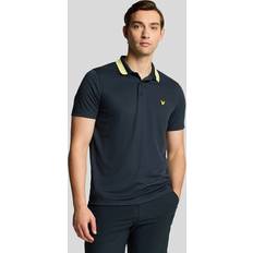 Lyle & Scott Svarta Pikétröjor Lyle & Scott Tipped Collar Polo Shirt Marinblå