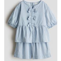 H&M Conjunto De 2 Piezas En Popelina De Algodón - Azul