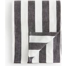 H&M Patterned Cotton 140x240 Tablecloth Black