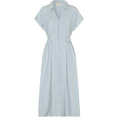 Modström Dame Kjoler Modström Nikkomd Dress - White Blue Stripe