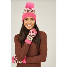 Pink Arm & Leg Warmers Yumi Pink Animal Print Handwarmers - Pink