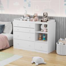 White Changing Tables Latitude Run Werchter Changing Table 91.5cm H X 120cm W X 49.5cm D