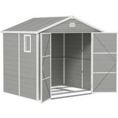 Grey Sheds OutSunny Garden Shed Storage 8 x 6ft with Lockable Door (Building Area )
