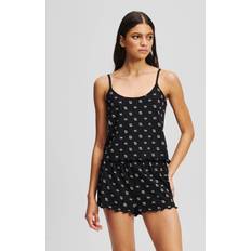 Karl Lagerfeld Sovplagg Karl Lagerfeld Ikon All-over-print Pajama Set - Black
