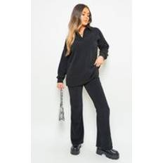 iKrush Kelsey Collared Long Sleeve & Trouser Co-ord Set - Black