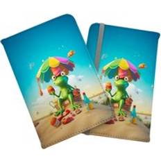 Yellow Passport Covers Warren Reed Frog On A Beach Holiday Passport Cover - Yellow