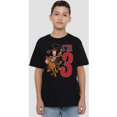 Birthday Woody I'M 3 Kids T-Shirt - Black