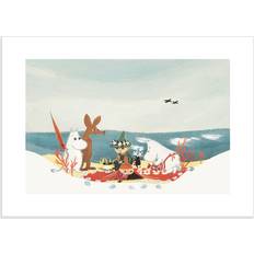 Moomin Picnic By The Sea 30x40 Grey