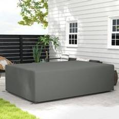 Patio Furniture Covers OutSunny UV Rain Protective Cover or Garden Wicker Rattan Dark Grey