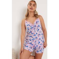 Yours Graphic Shell Print Short Pyjama Set - Pink