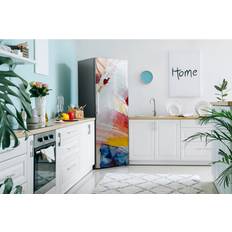 Yellow Self-adhesive Decorations Ivy Bronx Stains Paints Freezer Door Sticker 190cm H X 70cm W Self-adhesive Decoration