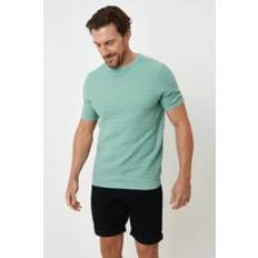 Threadbare Textured Knitted T-Shirt - Green