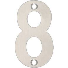 Steel Facade Numbers Zoo Hardware 7.5 cm H Stainless Steel Surface Mount House Number