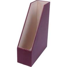 Red Newspaper Racks Ebern Designs Michou Faux Leather Magazine Holder 25.25 cm W Newspaper Rack