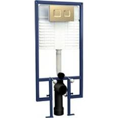 Hudson Reed Wall Hung Toilet Frame 1136mm-1336mm h Dual Flush Concealed Cistern Square Plate